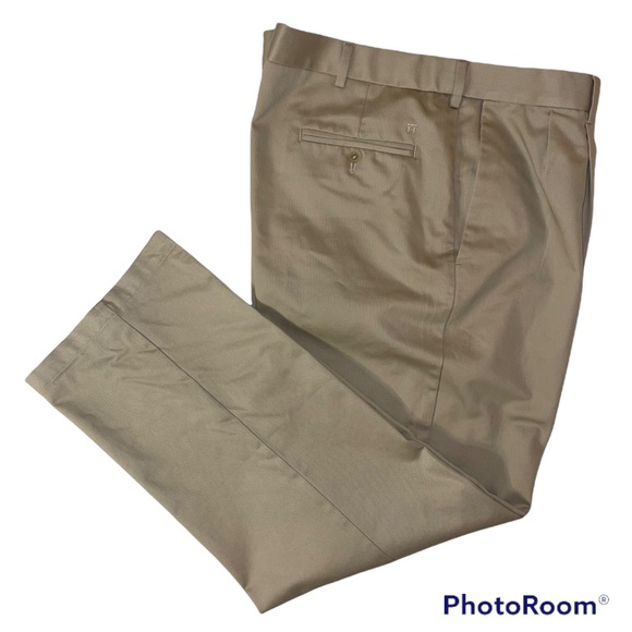 Haggar Tan Classic Fit Work To Weekend Twill Pants 40 X 31 - Picture 4 of 15